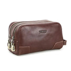 Trousse de toilette homme grand format, noir ou café, café
