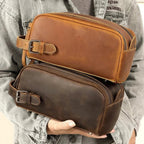Trousse de toilette homme compacte, 350 g, marron ou café