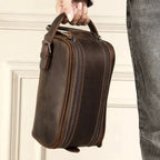 Trousse de toilette homme compacte, 350 g, marron ou café
