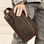 Trousse de toilette homme compacte, 350 g, marron ou café