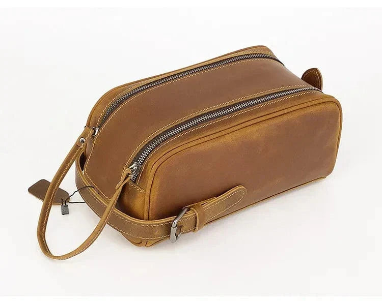 Trousse de toilette homme compacte, 350 g, marron ou café