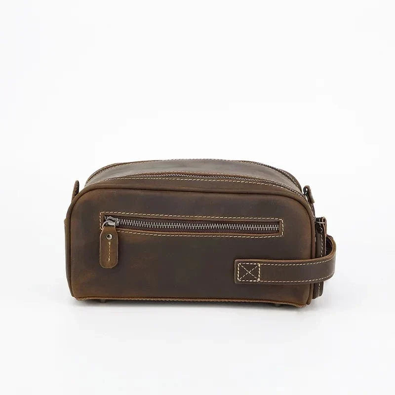 Trousse de toilette homme compacte, 350 g, marron ou café, café