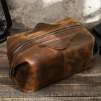 Grande trousse de toilette homme à suspendre, coloris café