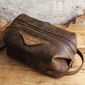 Grande trousse de toilette homme à suspendre, coloris café, café
