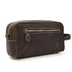 Trousse de toilette homme vintage, quatre nuances de brun, café 1