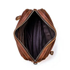 Trousse de toilette homme vintage, quatre nuances de brun