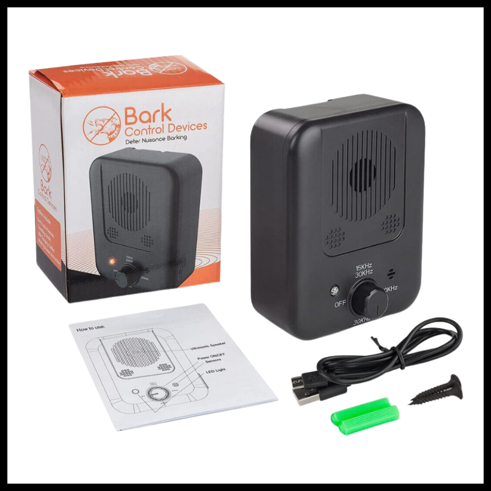 Boîtier anti-aboiement à ultrasons pour chien, rechargeable