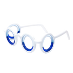 Lunettes de voyage pliables, monture plastique, taille universelle, blanc