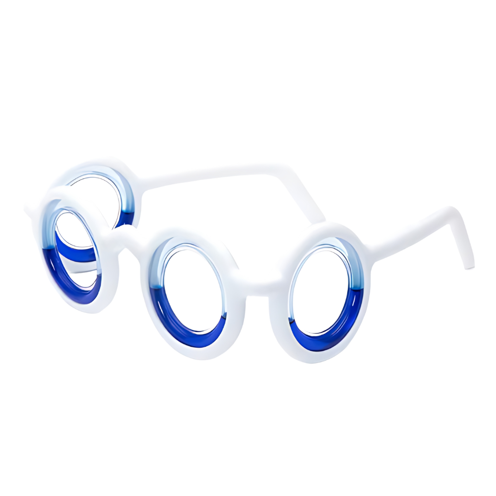 Lunettes de voyage pliables, monture plastique, taille universelle, blanc