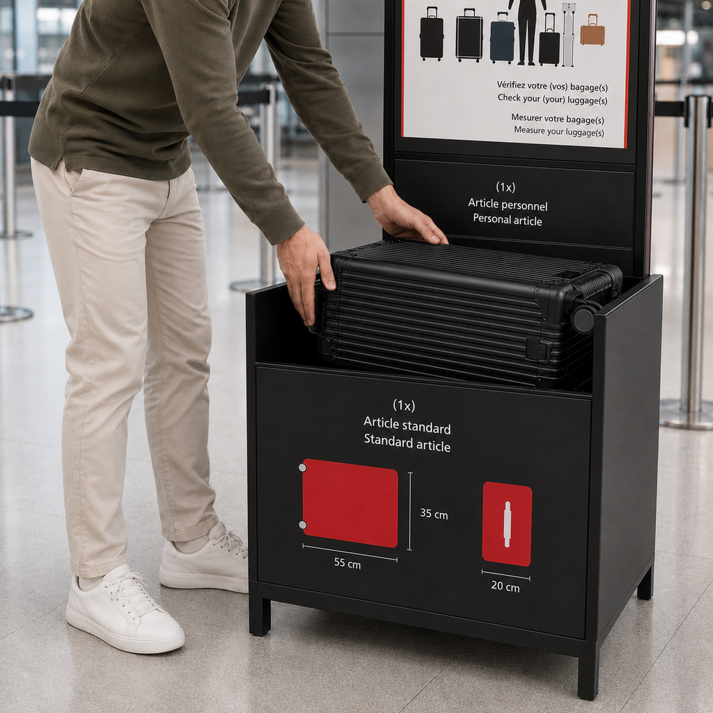 Valise cabine rigide en polycarbonate, port USB, 38 litres