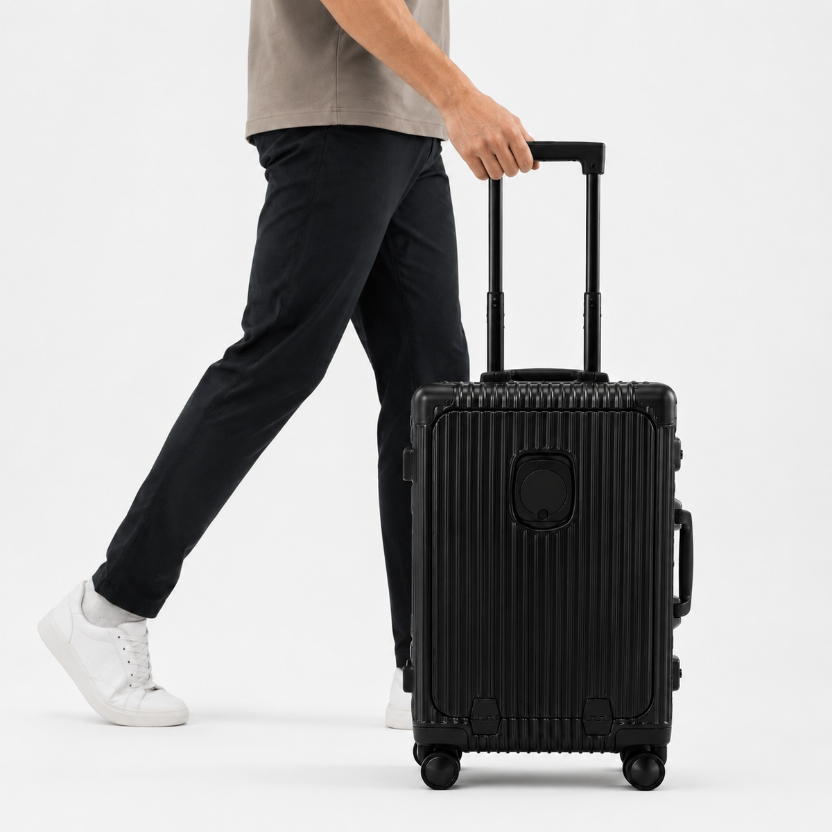 Valise cabine rigide en polycarbonate, port USB, 38 litres