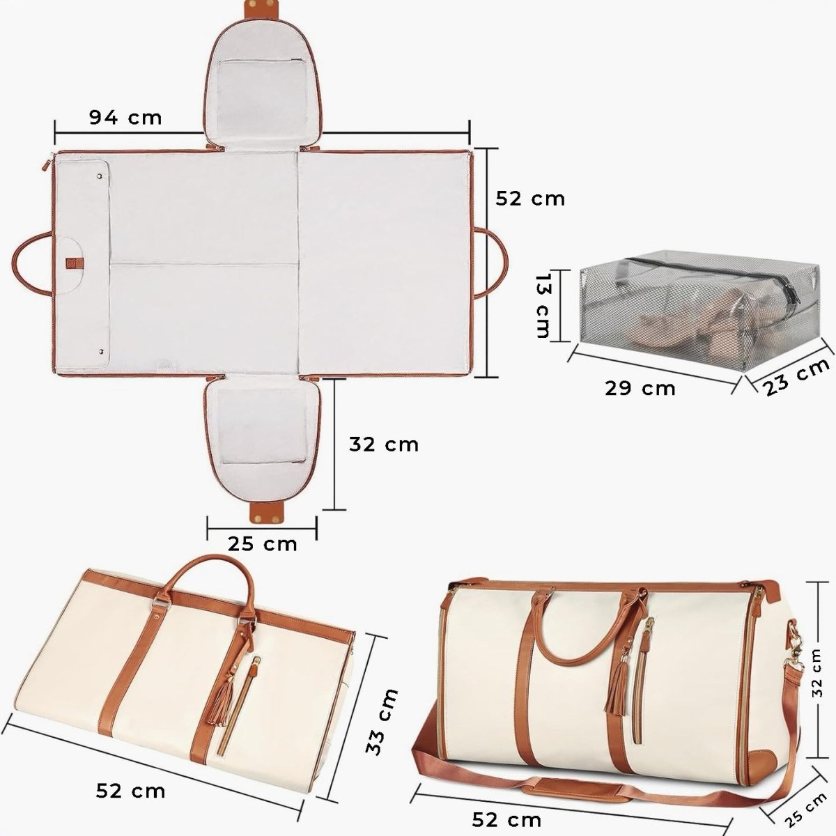 Sac valise de voyage souple 30 à 35 litres, format cabine