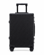 Valise rigide en fibre de carbone, format cabine ou moyen, noir carbone