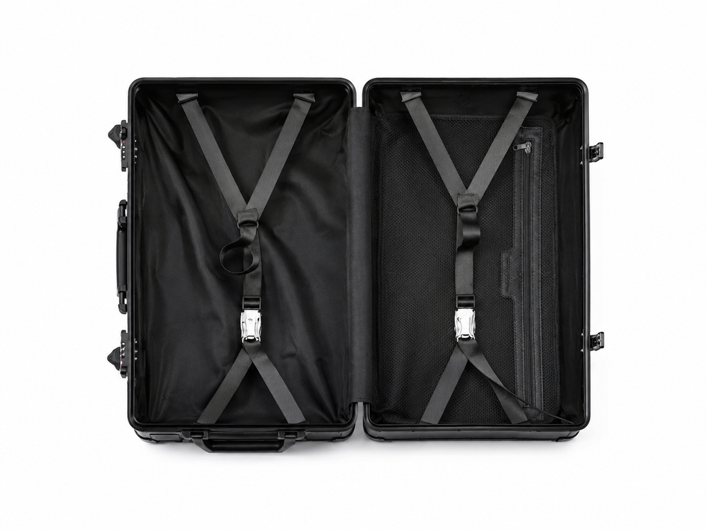 Valise rigide en fibre de carbone, format cabine ou moyen