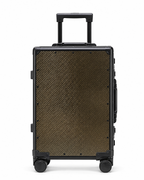 Valise rigide en fibre de carbone, format cabine ou moyen, brun café