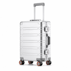 Valise en alliage aluminium et magnésium, trois tailles, argenté