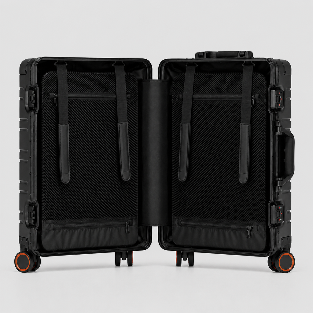 Valise rigide aluminium-magnésium, serrures TSA, trois formats
