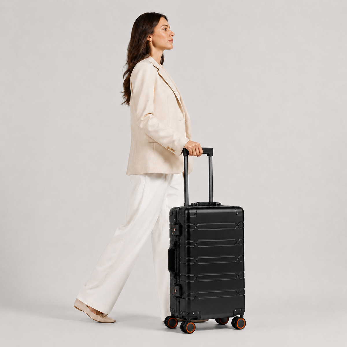 Valise rigide aluminium-magnésium, serrures TSA, trois formats
