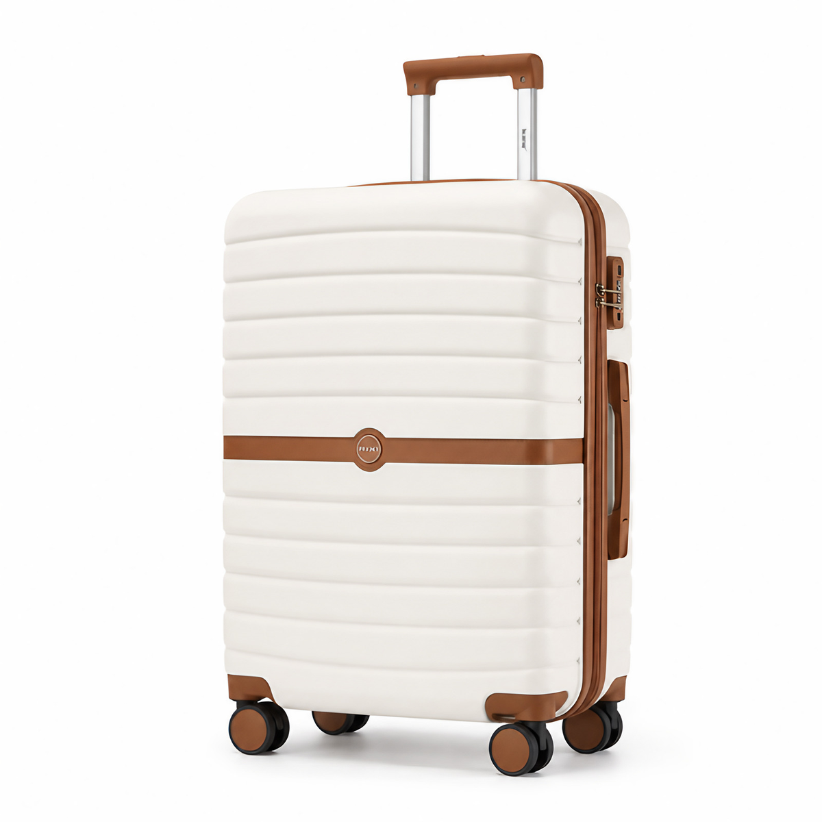 Valise rigide en polycarbonate, serrure TSA, trois tailles, beige