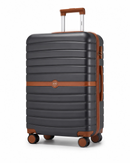 Valise rigide en polycarbonate, serrure TSA, trois tailles, gris