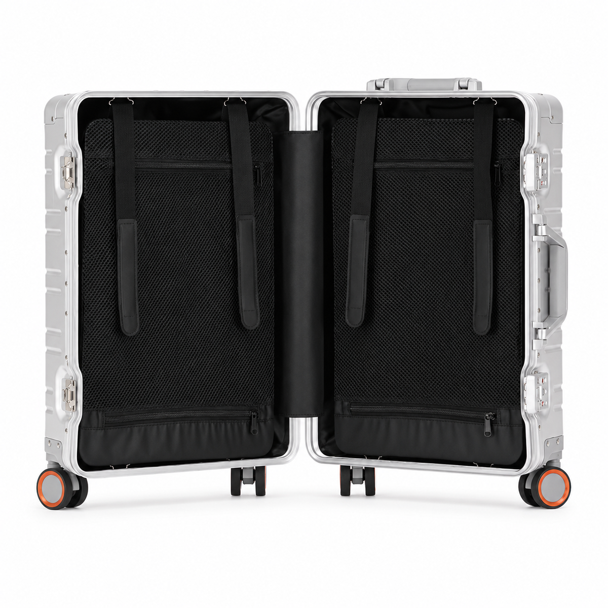 Valise rigide en alliage d'aluminium, deux serrures TSA