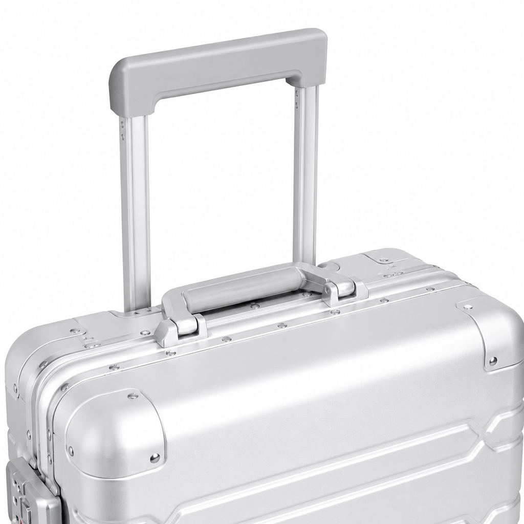 Valise rigide en alliage d'aluminium, deux serrures TSA