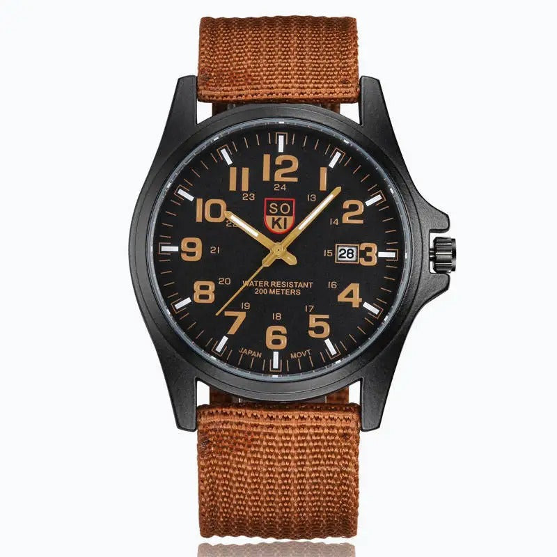 Montre outdoor homme étanche 50 m, boîtier 45 mm, chronomètre