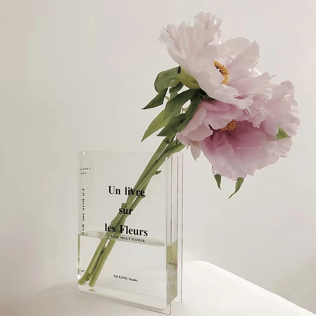 Vase en acrylique transparent ou coloré, pour bouquets et boutures