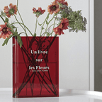 Vase en acrylique transparent ou coloré, pour bouquets et boutures, rouge