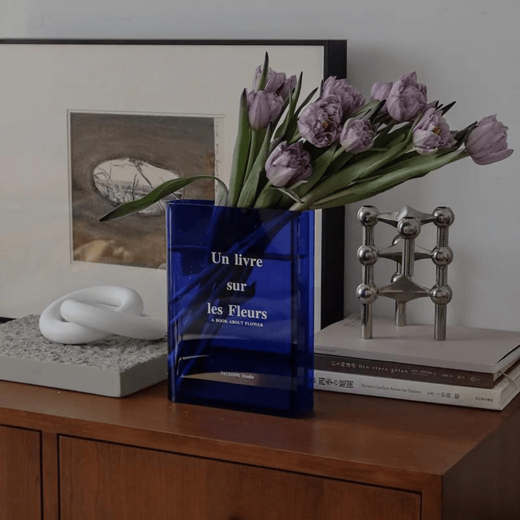 Vase en acrylique transparent ou coloré, pour bouquets et boutures