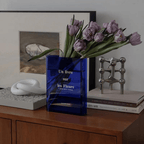 Vase en acrylique transparent ou coloré, pour bouquets et boutures