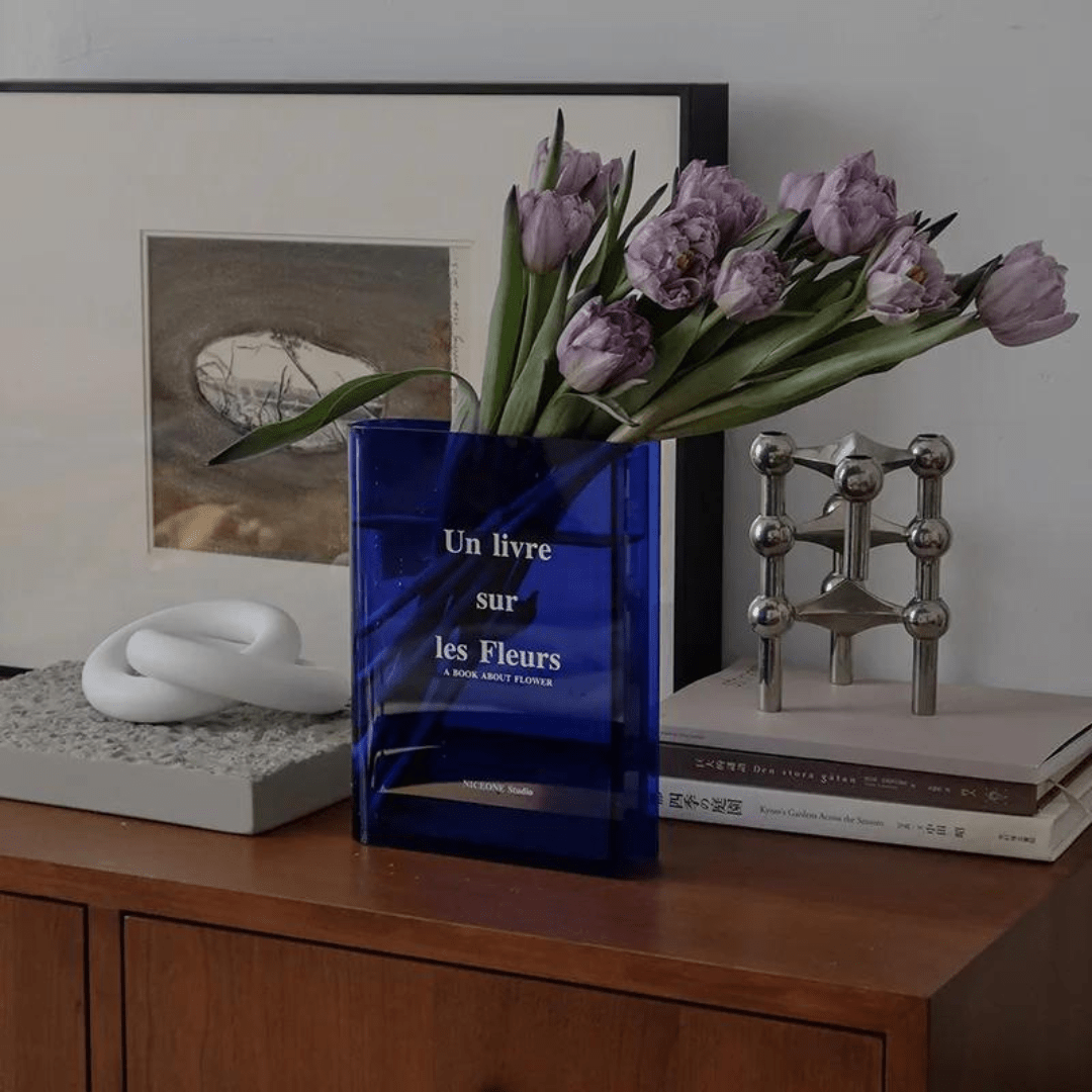 Vase en acrylique transparent ou coloré, pour bouquets et boutures