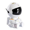Veilleuse astronaute à projection d'étoiles au plafond, blanc