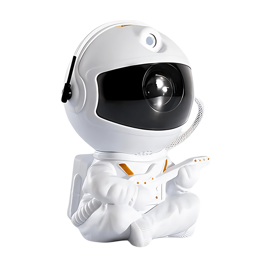 Veilleuse astronaute à projection d'étoiles au plafond, blanc