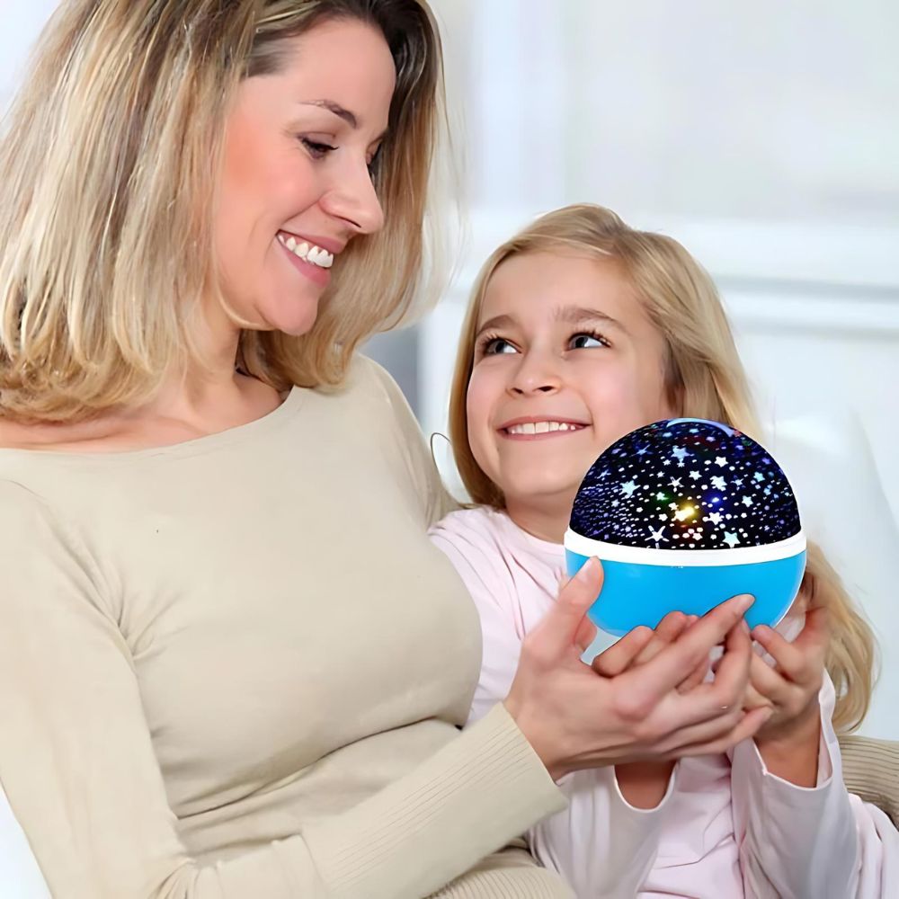 Veilleuse projecteur d'étoiles et de lune pour chambre d'enfant