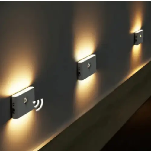 Veilleuses LED à détecteur de mouvement, sans fil, lot de 2