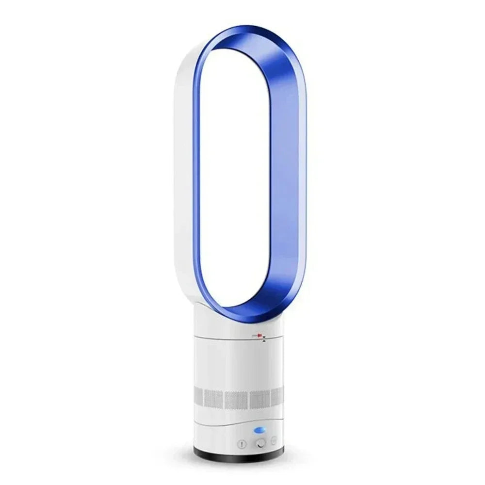 Ventilateur colonne sans pales avec télécommande et minuterie, bleu
