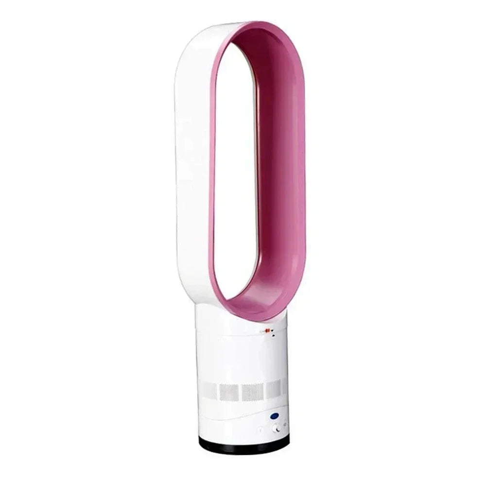 Ventilateur colonne sans pales avec télécommande et minuterie, rose