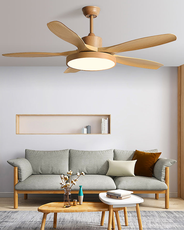 Ventilateur de plafond réversible avec LED et télécommande