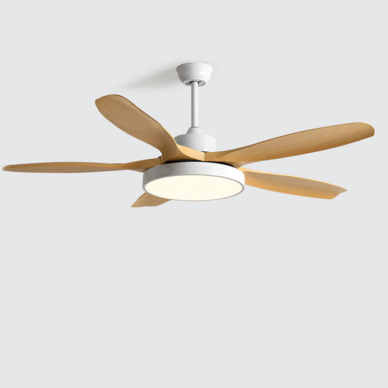 Ventilateur de plafond réversible avec LED et télécommande, blanc
