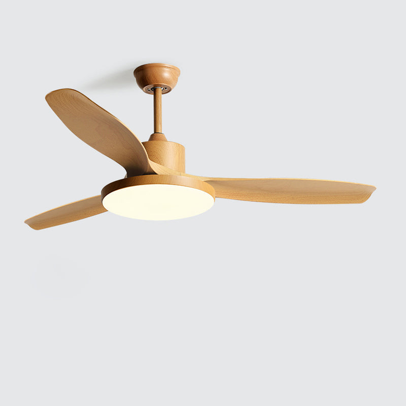 Ventilateur de plafond réversible avec LED et télécommande, aspect bois