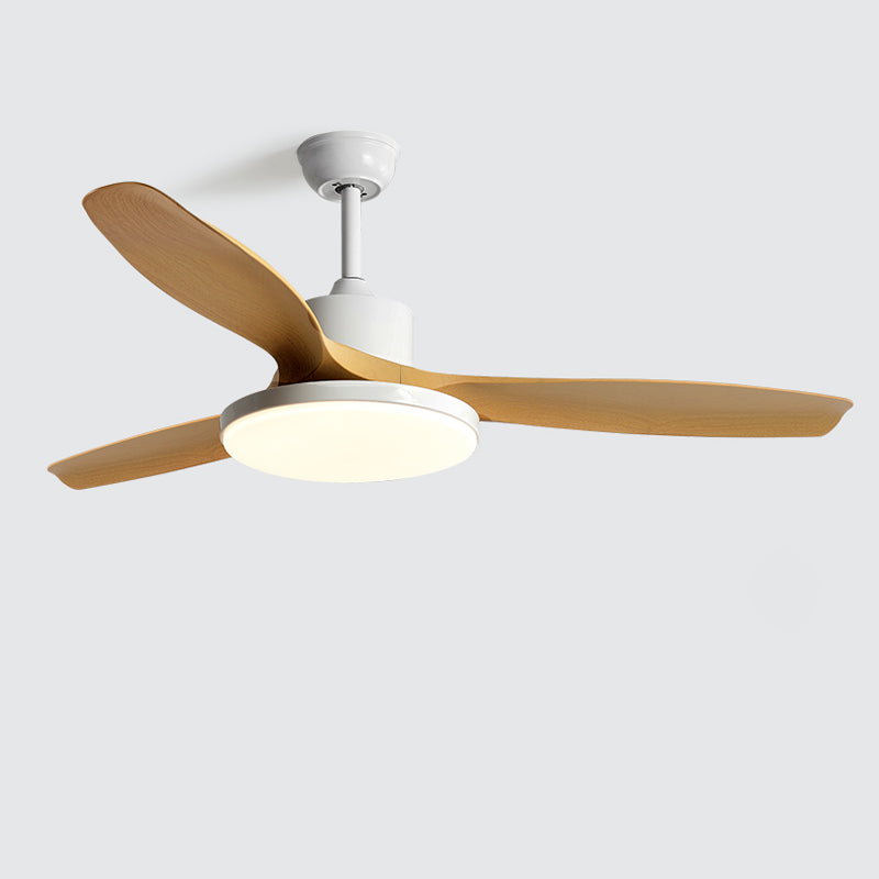 Ventilateur de plafond réversible avec LED et télécommande, blanc