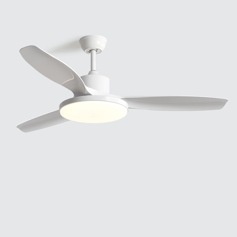 Ventilateur de plafond réversible avec LED et télécommande, blanc intégral