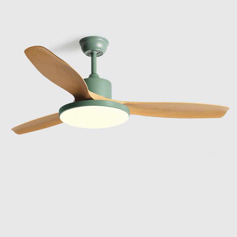 Ventilateur de plafond réversible avec LED et télécommande, vert