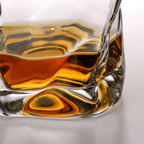 Verre à whisky japonais effet froissé, en coffret bois