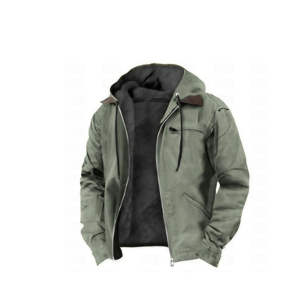 Veste à capuche homme, coupe ajustée, sept coloris, vert