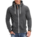 Veste zippée à capuche homme, manches raglan, neuf coloris, gris foncé