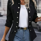 Veste femme ajustée pour le bureau, trois coloris, du S au 2XL, noir