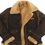 Veste aviateur homme marron, coupe ajustée, du XS au 4XL