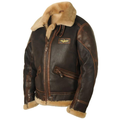 Veste aviateur homme marron, coupe ajustée, du XS au 4XL, marron